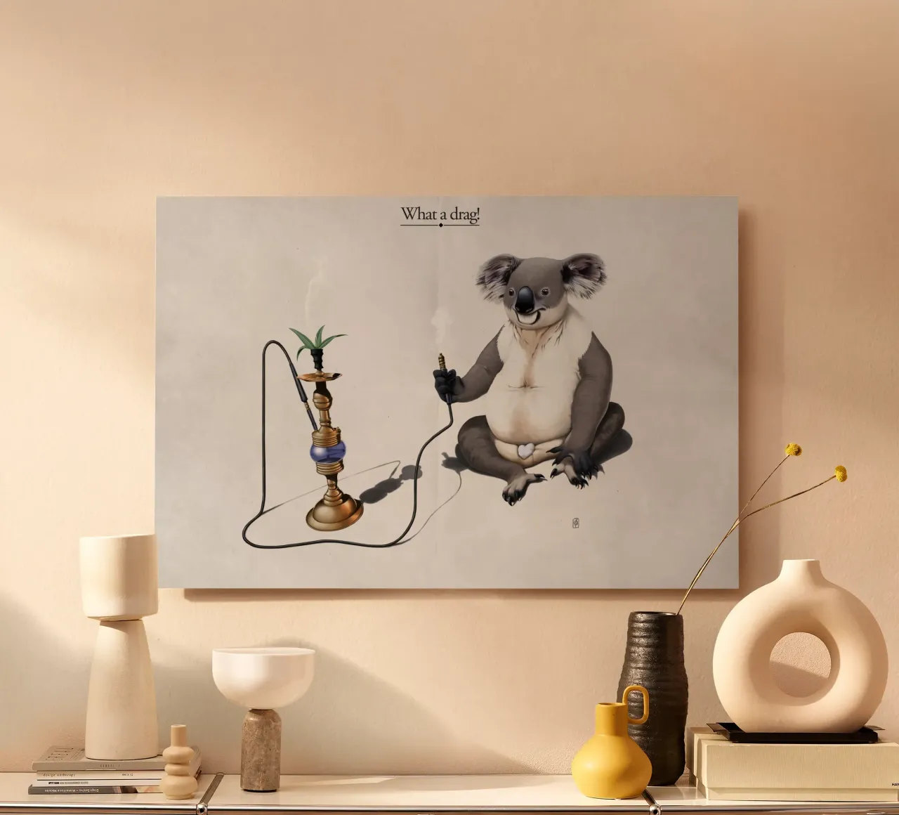 What a Drag! (Titled) alluminio dibond da Rob Art | Illustration