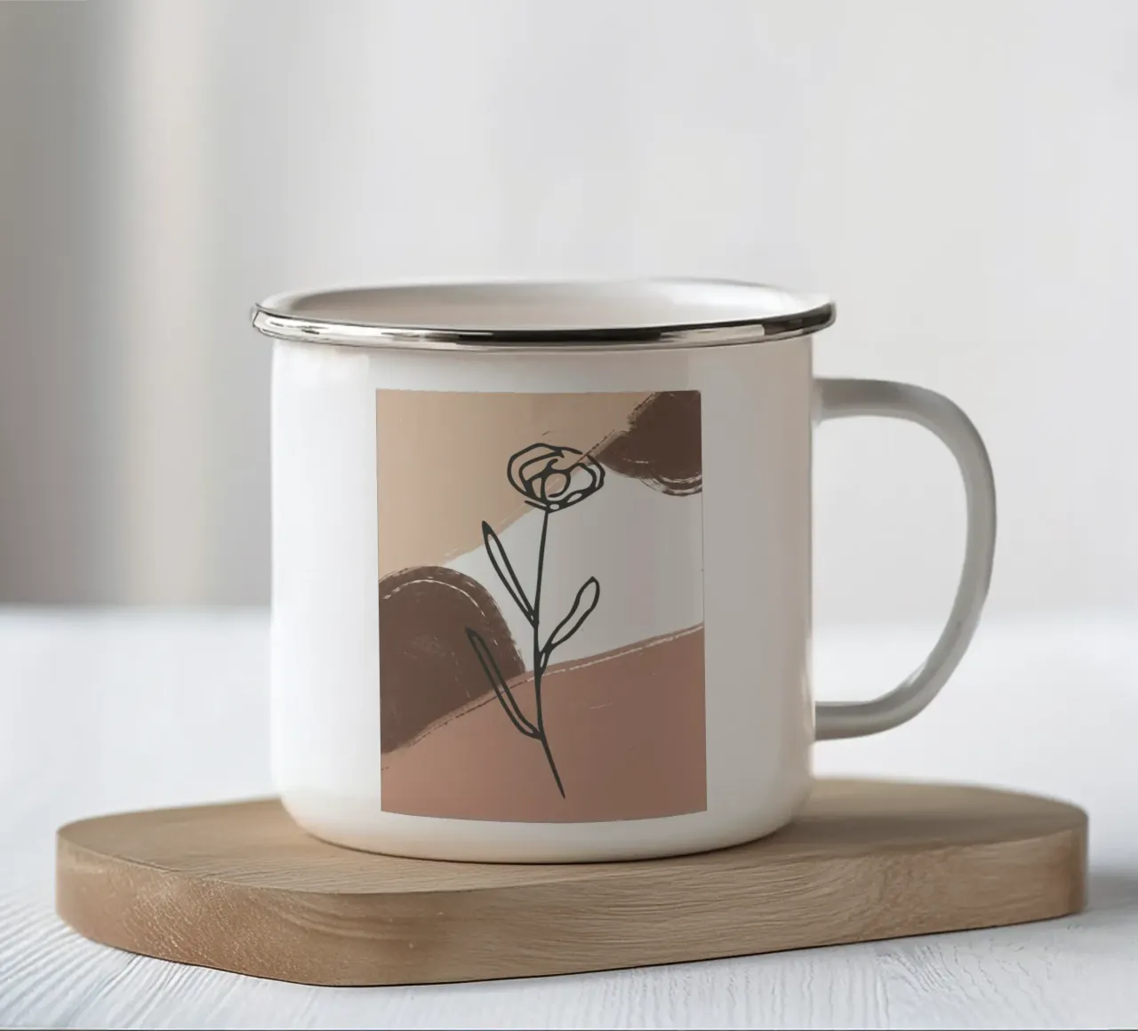 rose design abstract background tazza in smalto da vintageshop