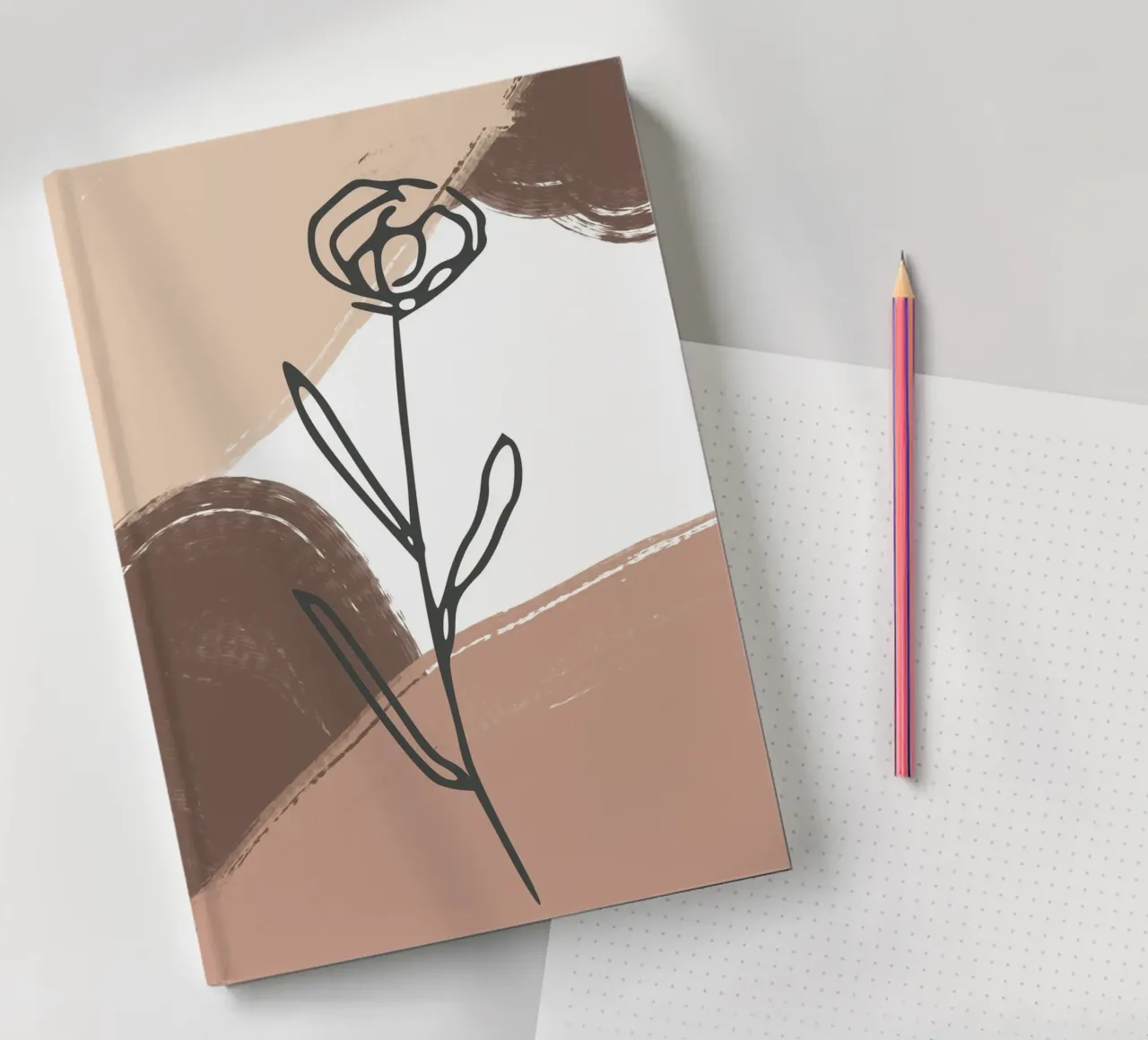 rose design abstract background notebook by vintageshop