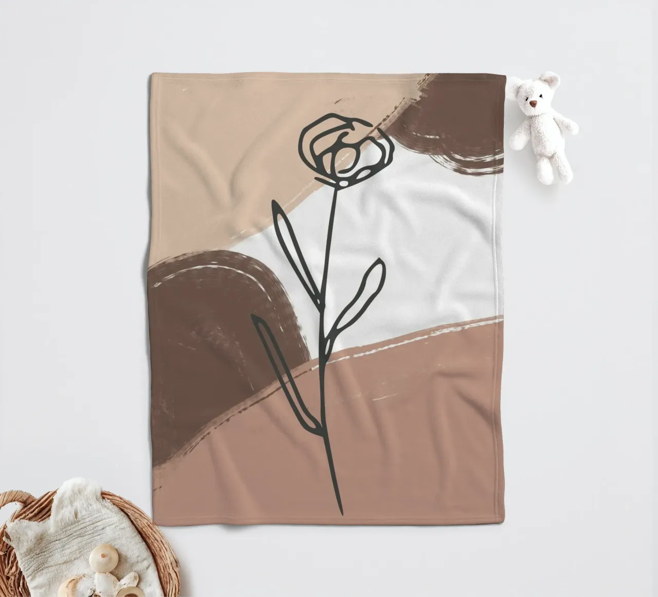 rose design abstract background coperta in pile da vintageshop