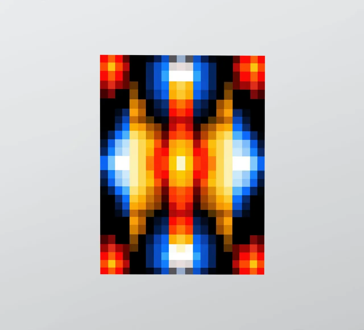 Mandala del computer retrò | Centrale elettrica visiva adesivo da Autofocus