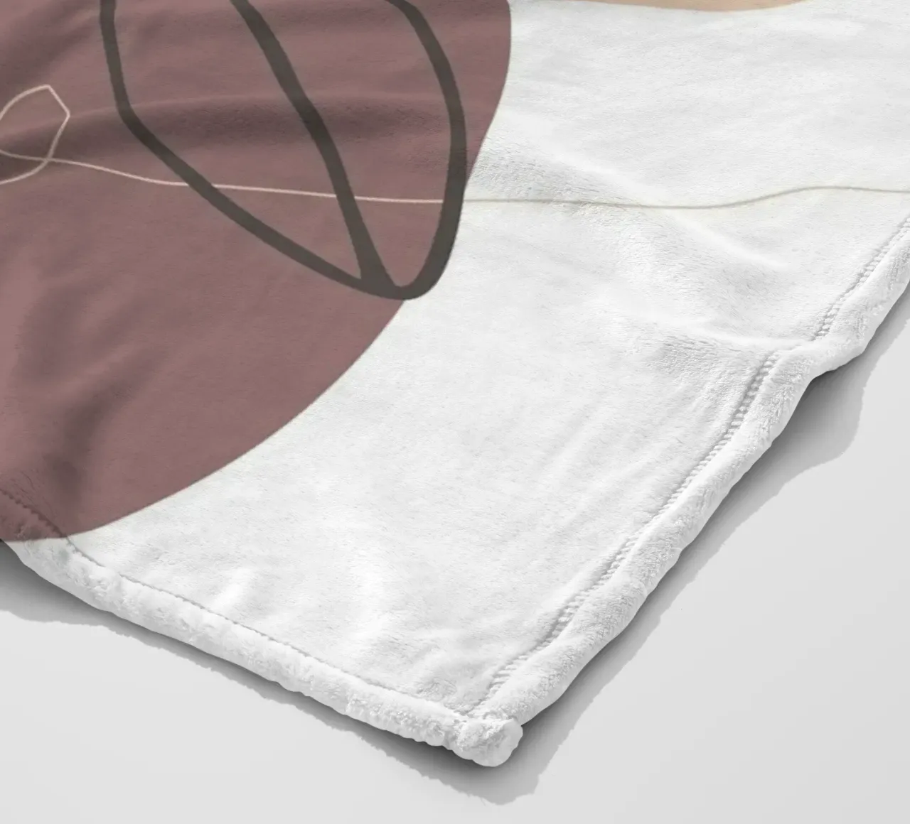 rose drawing abstract background circles coperta in pile da vintageshop