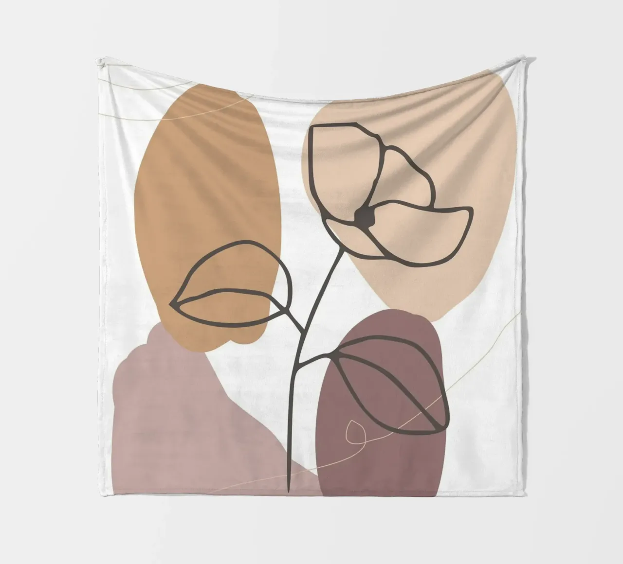 rose drawing abstract background circles coperta in pile da vintageshop