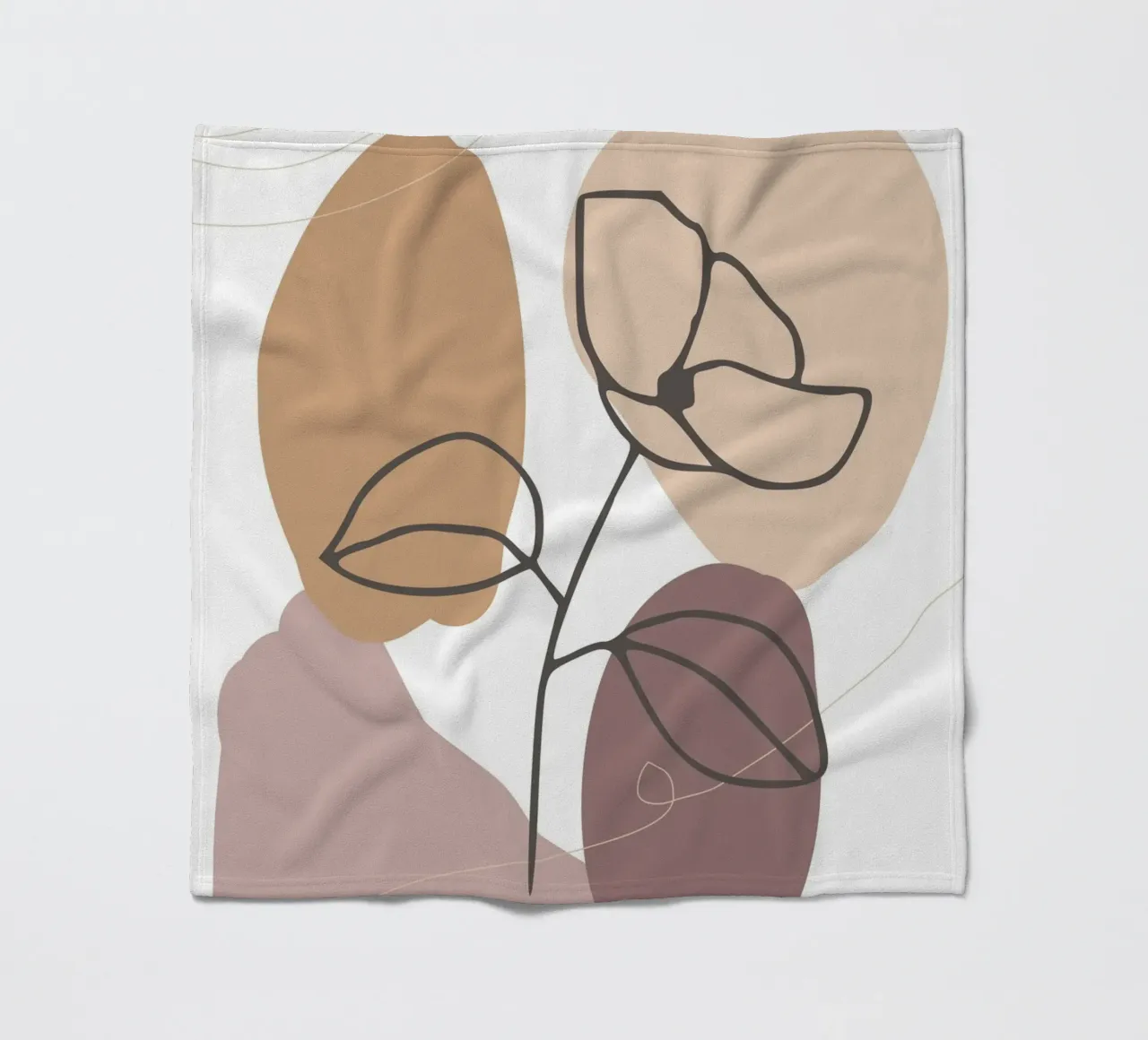 rose drawing abstract background circles coperta in pile da vintageshop