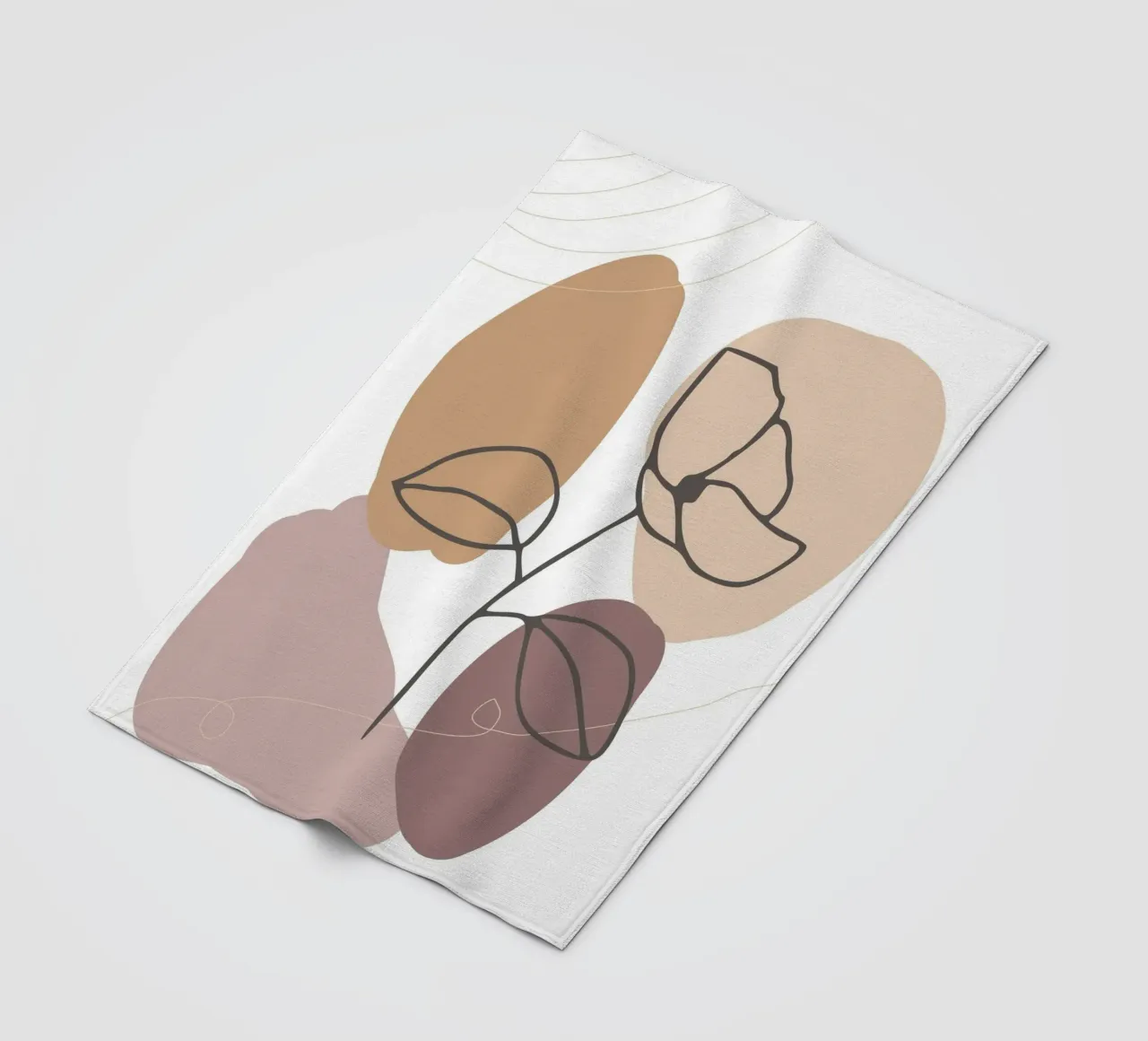 rose drawing abstract background circles coperta in pile da vintageshop