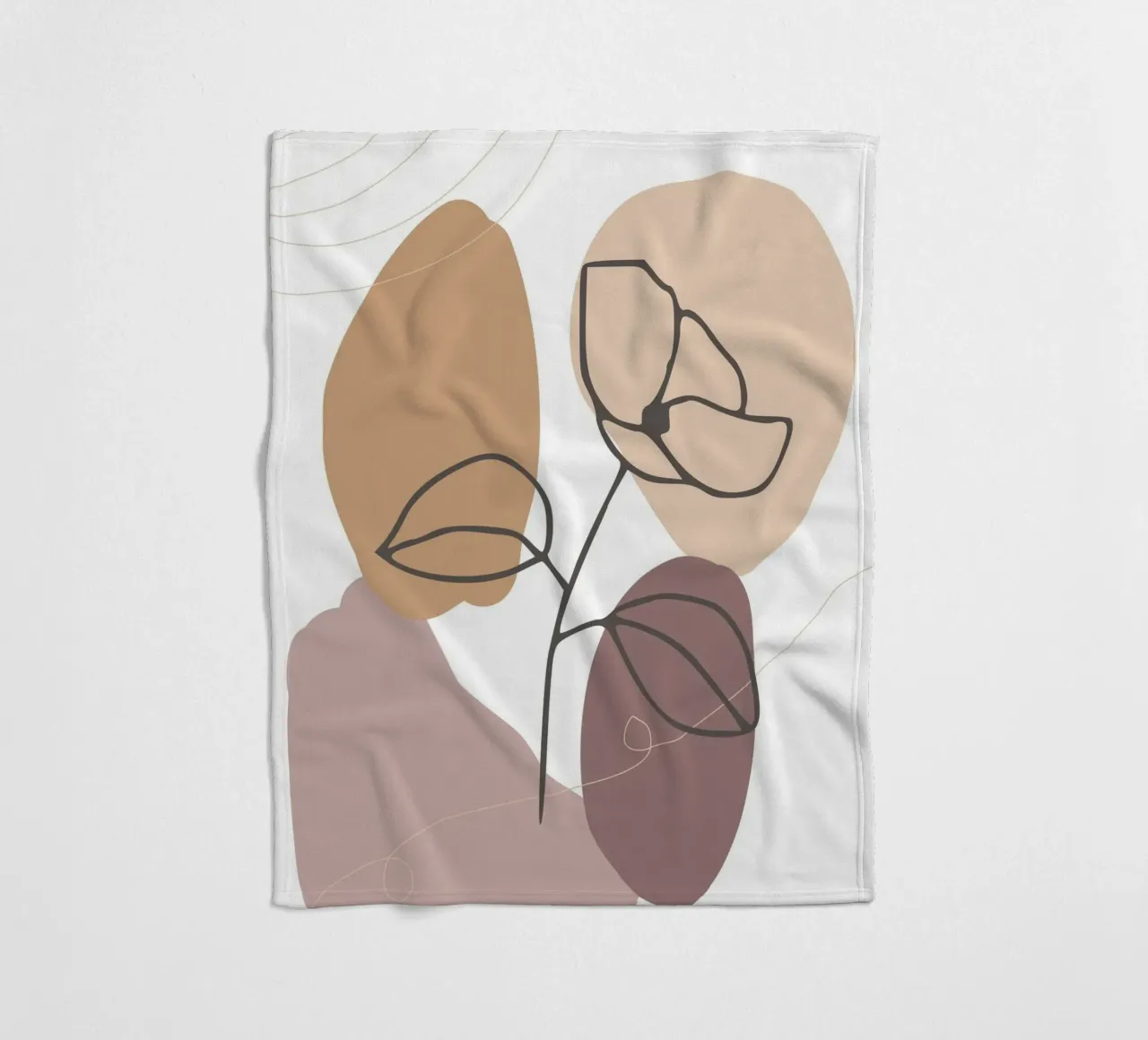 rose drawing abstract background circles coperta in pile da vintageshop