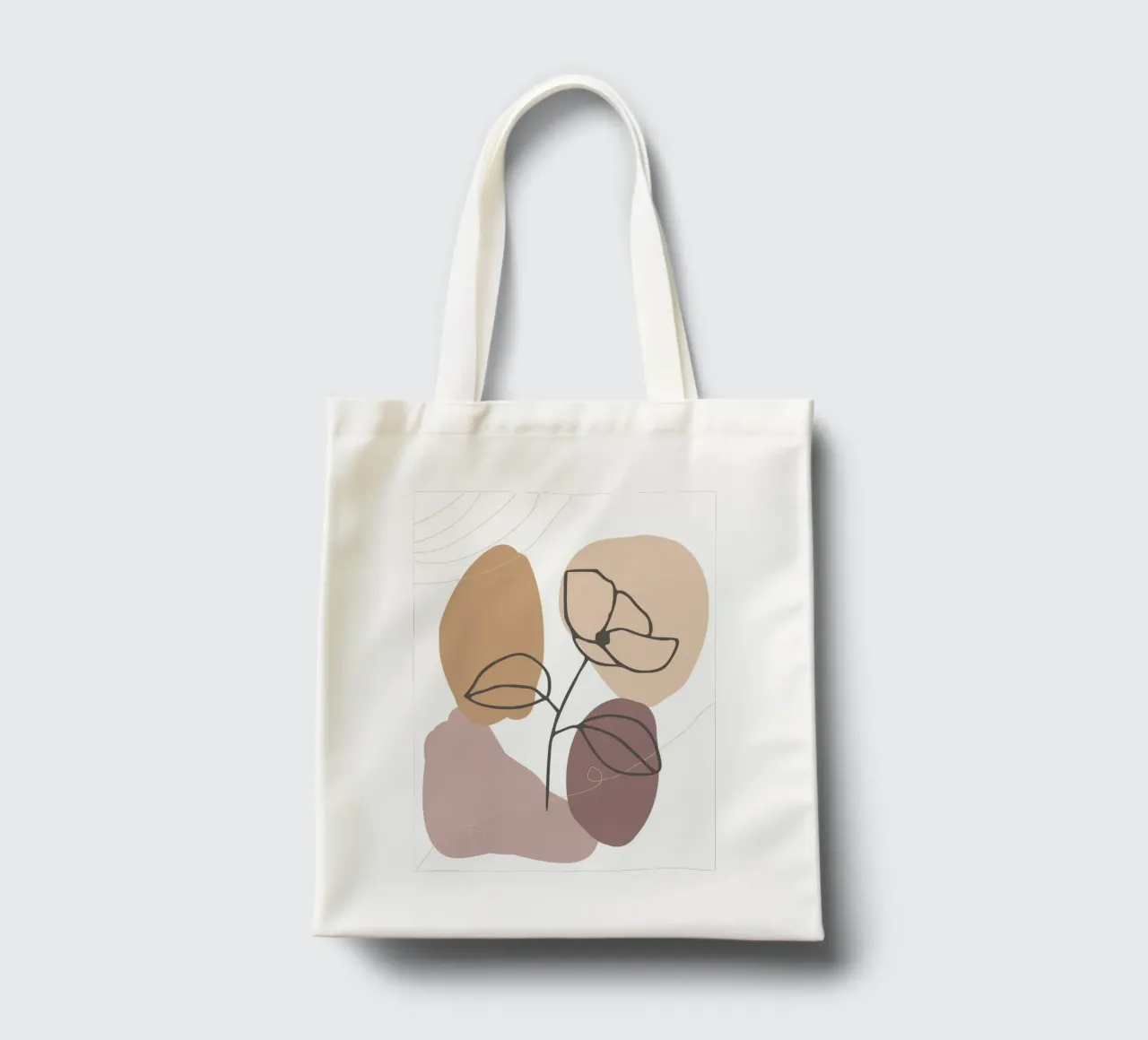 rose drawing abstract background circles borsa in juta da vintageshop