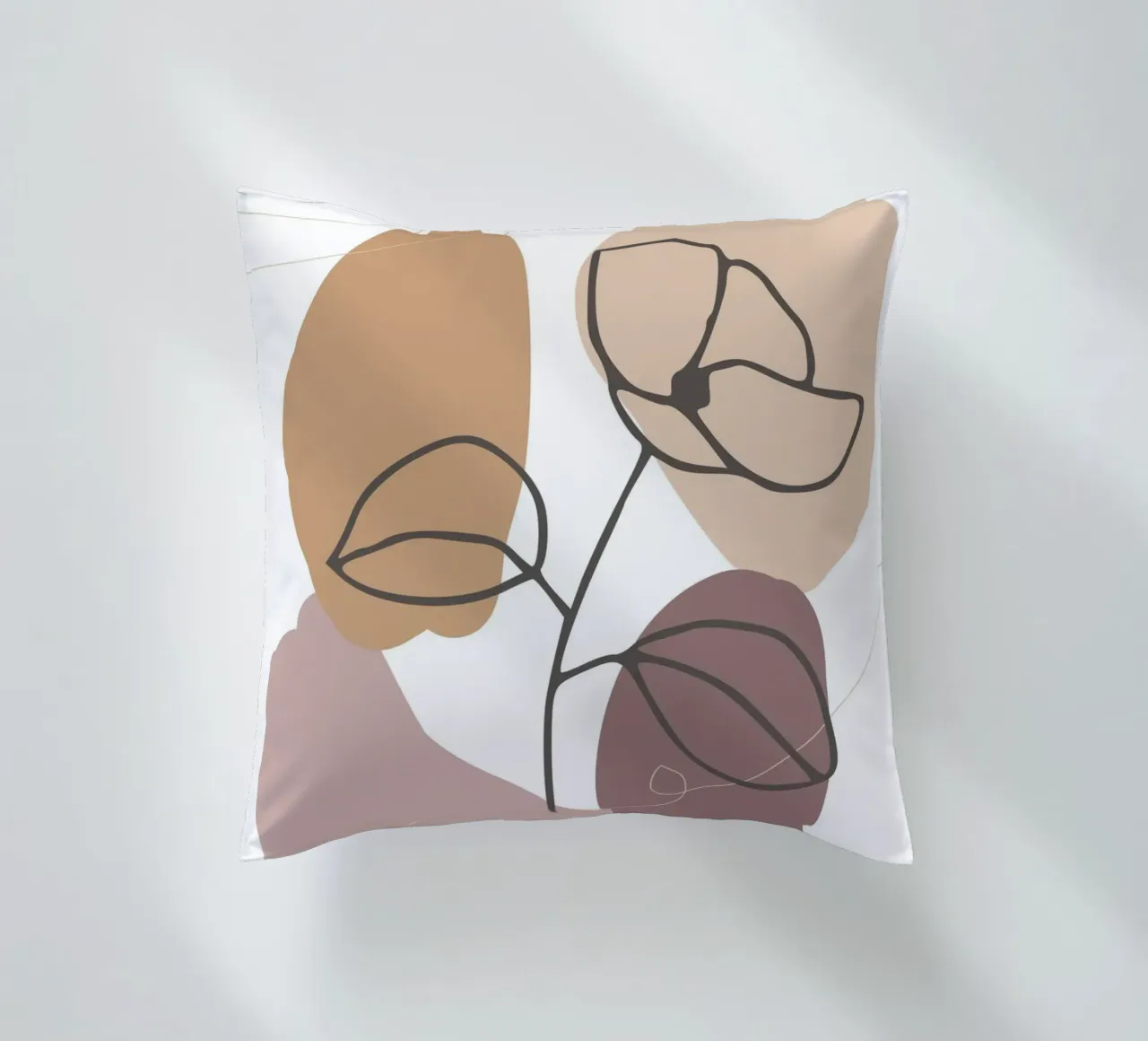 rose drawing abstract background circles cuscino da vintageshop