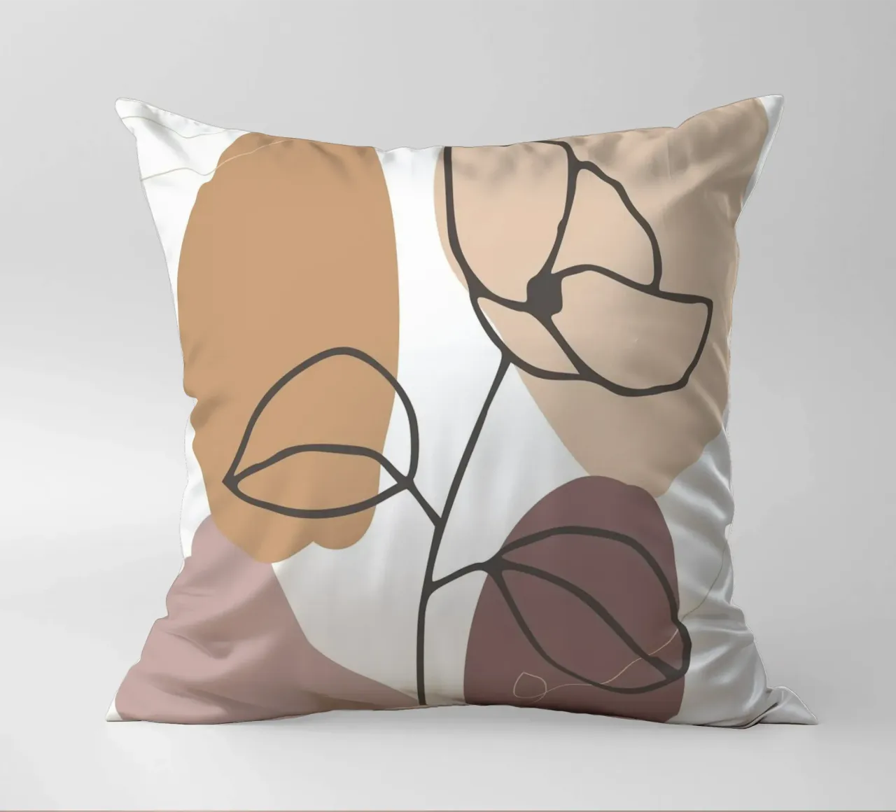 rose drawing abstract background circles cuscino da vintageshop