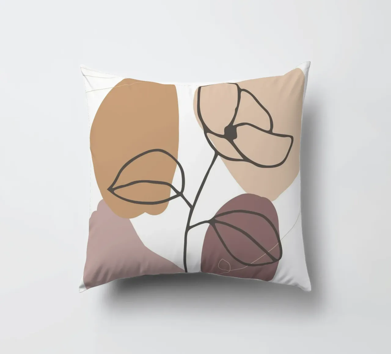 rose drawing abstract background circles cuscino da vintageshop