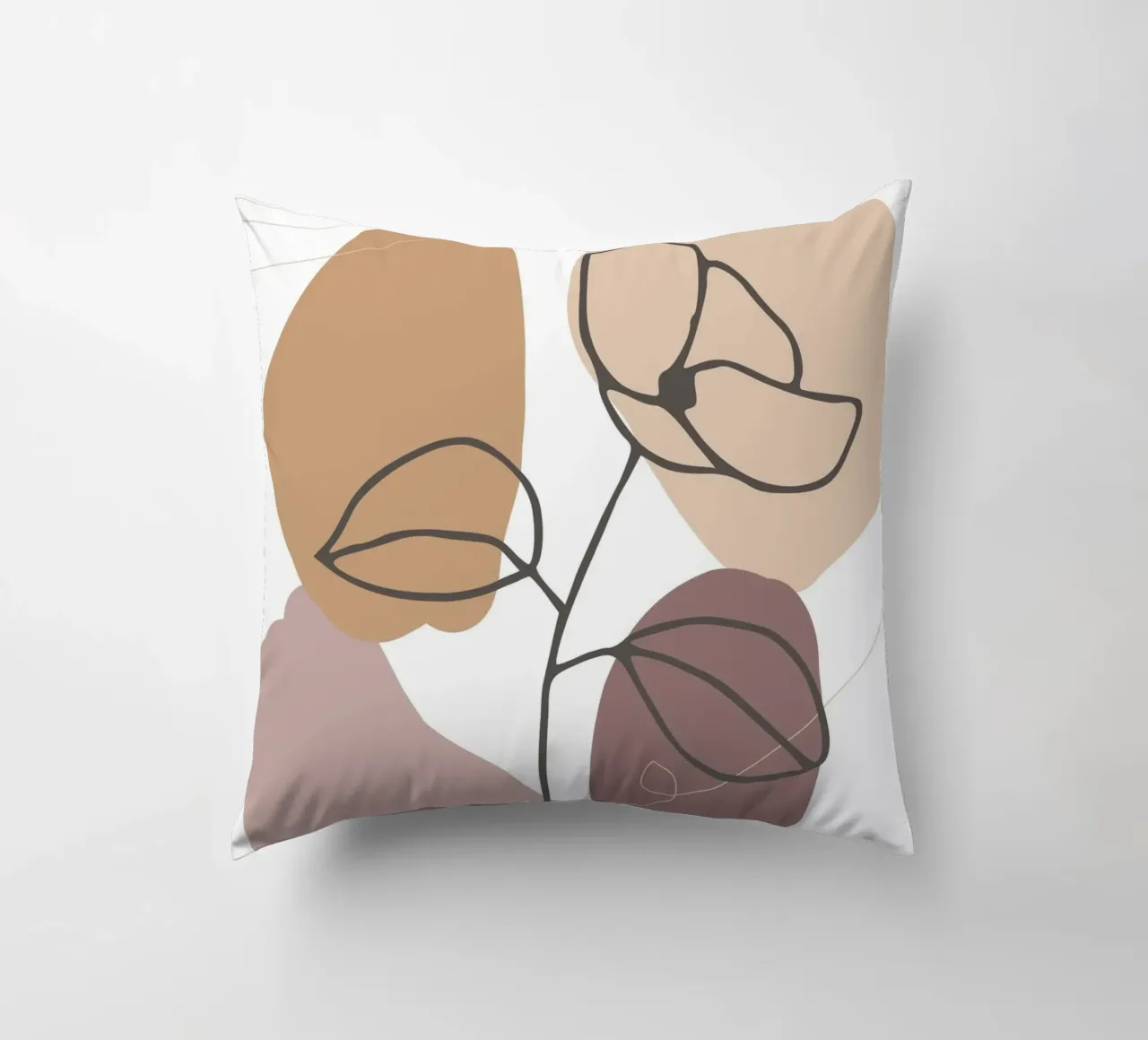 rose drawing abstract background circles cuscino da vintageshop