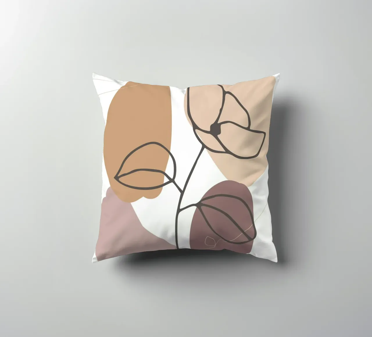 rose drawing abstract background circles cuscino da vintageshop