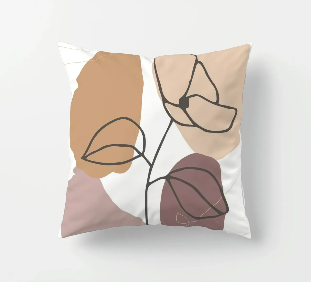 rose drawing abstract background circles cuscino da vintageshop