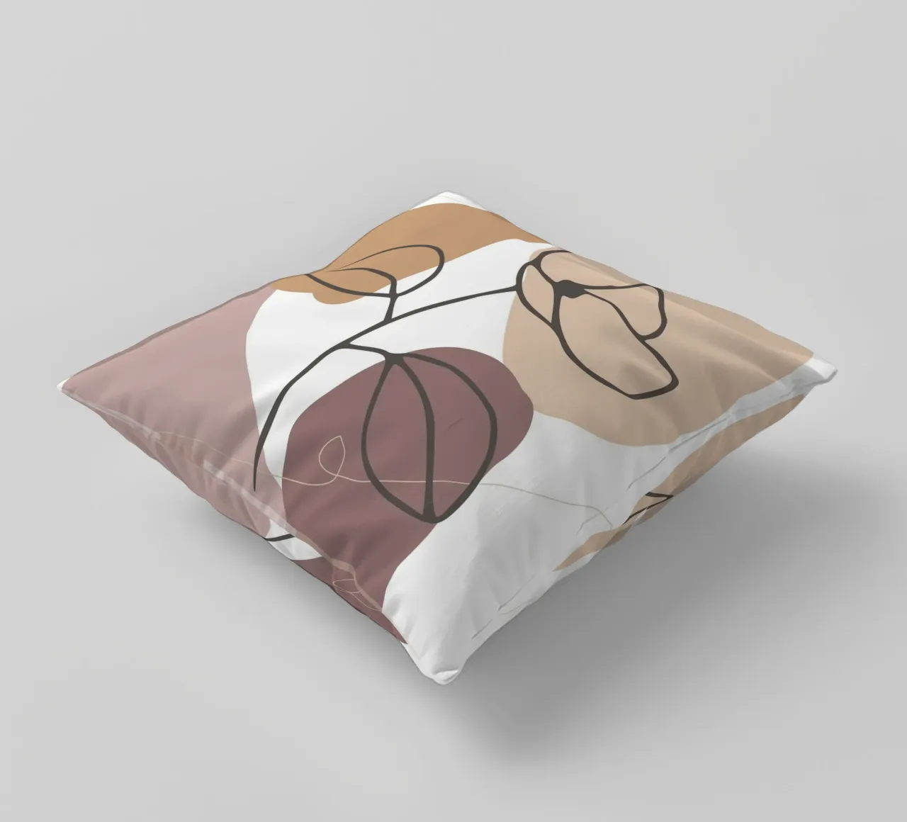 rose drawing abstract background circles cuscino da vintageshop