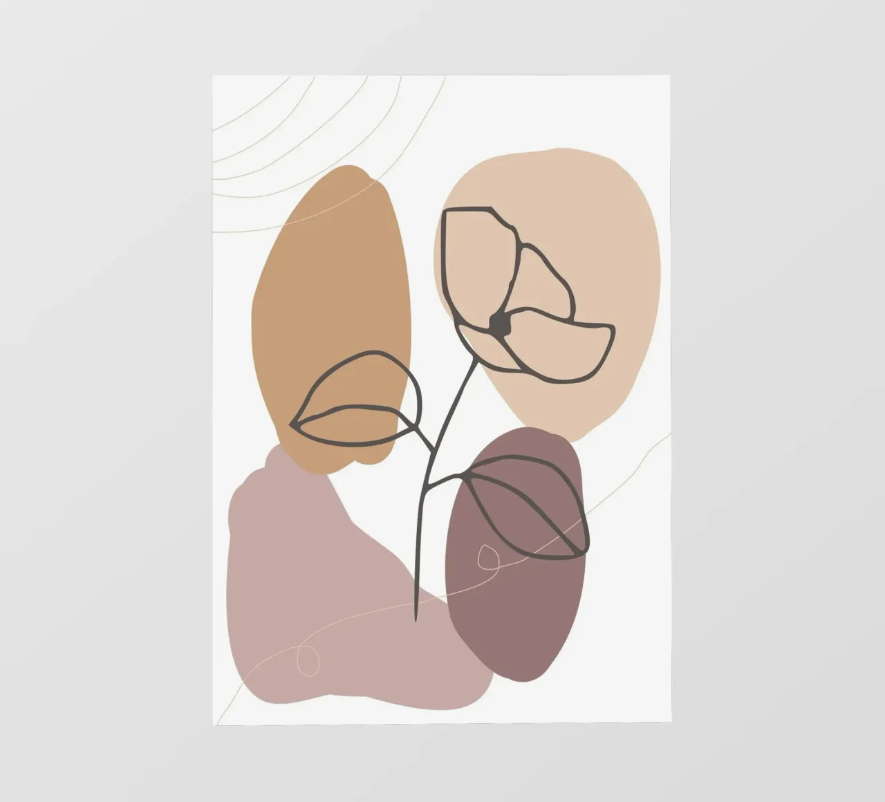 rose drawing abstract background circles telo in pvc da vintageshop