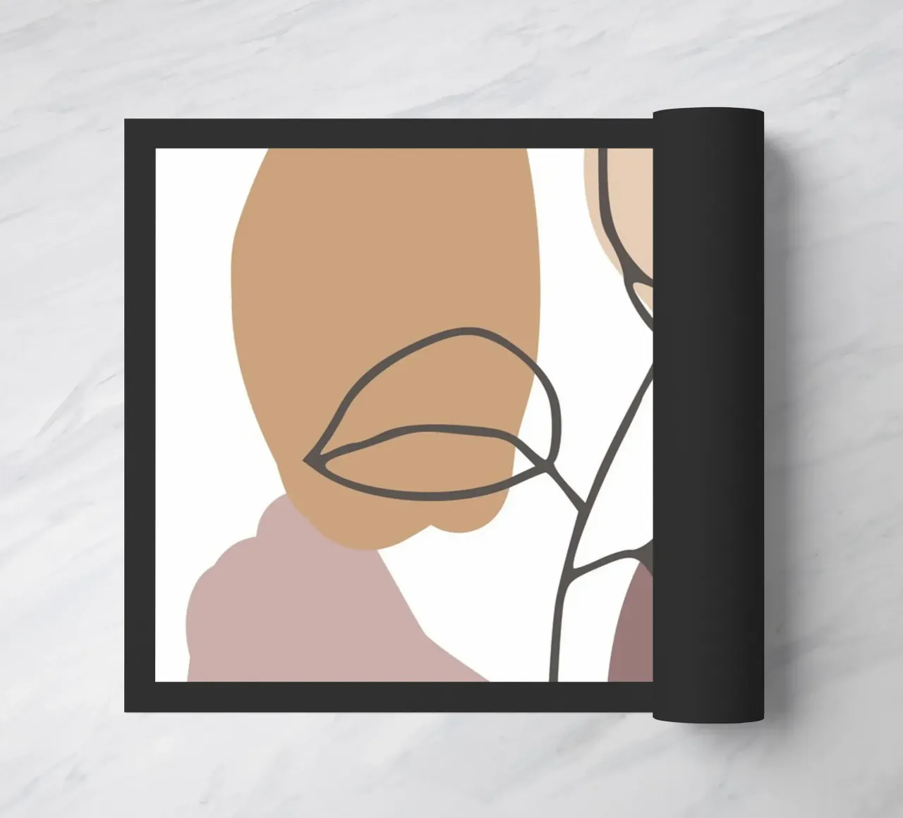 rose drawing abstract background circles zerbino da vintageshop