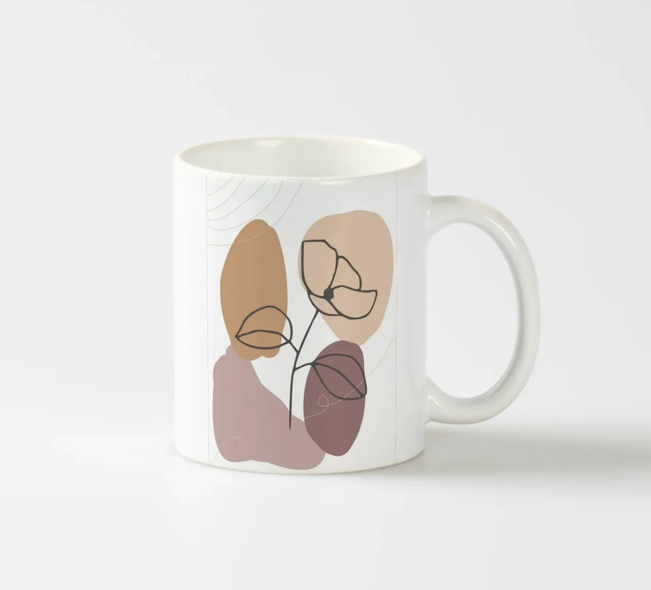 rose drawing abstract background circles tazza in ceramica da vintageshop
