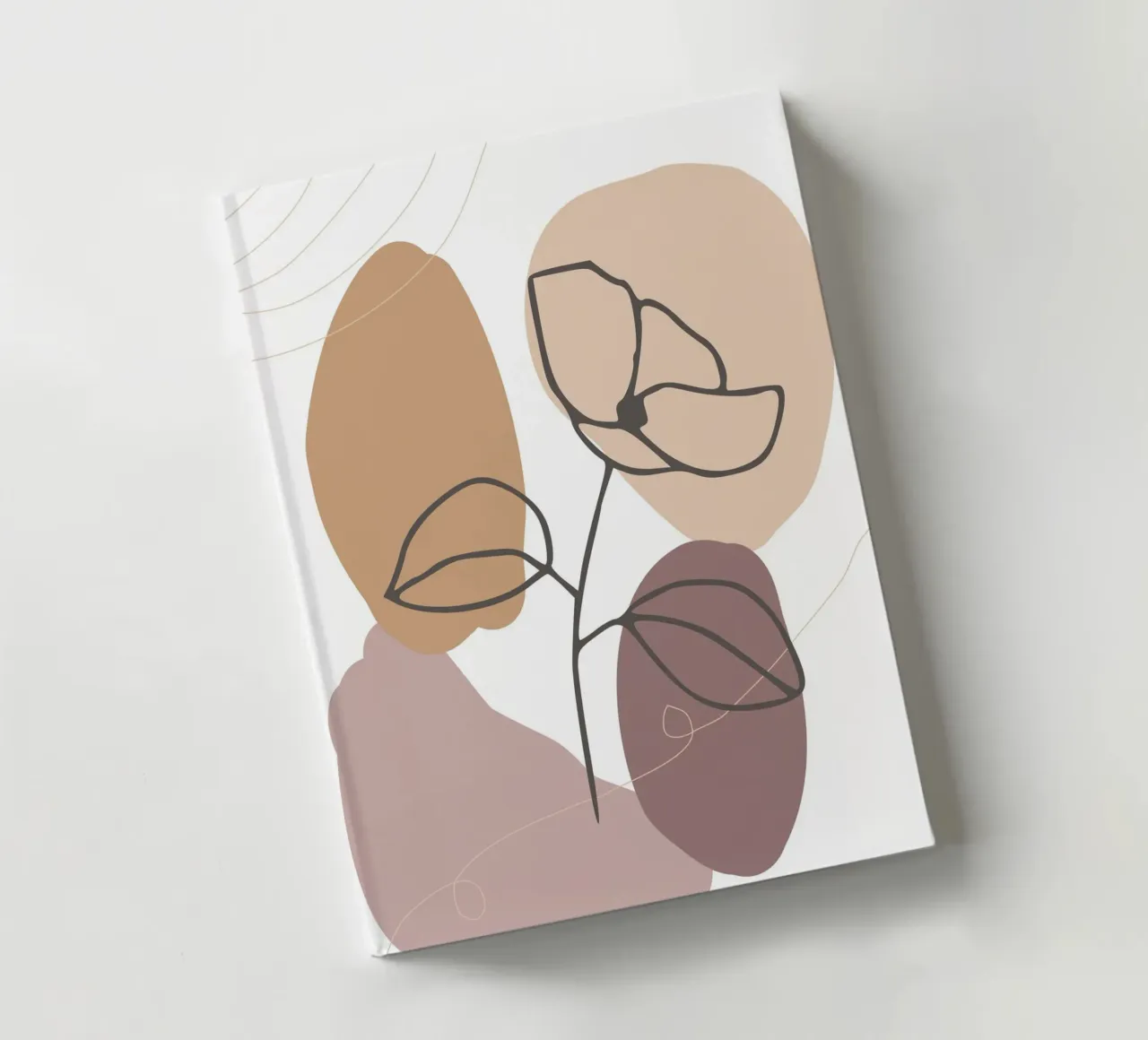 rose drawing abstract background circles notebook by vintageshop