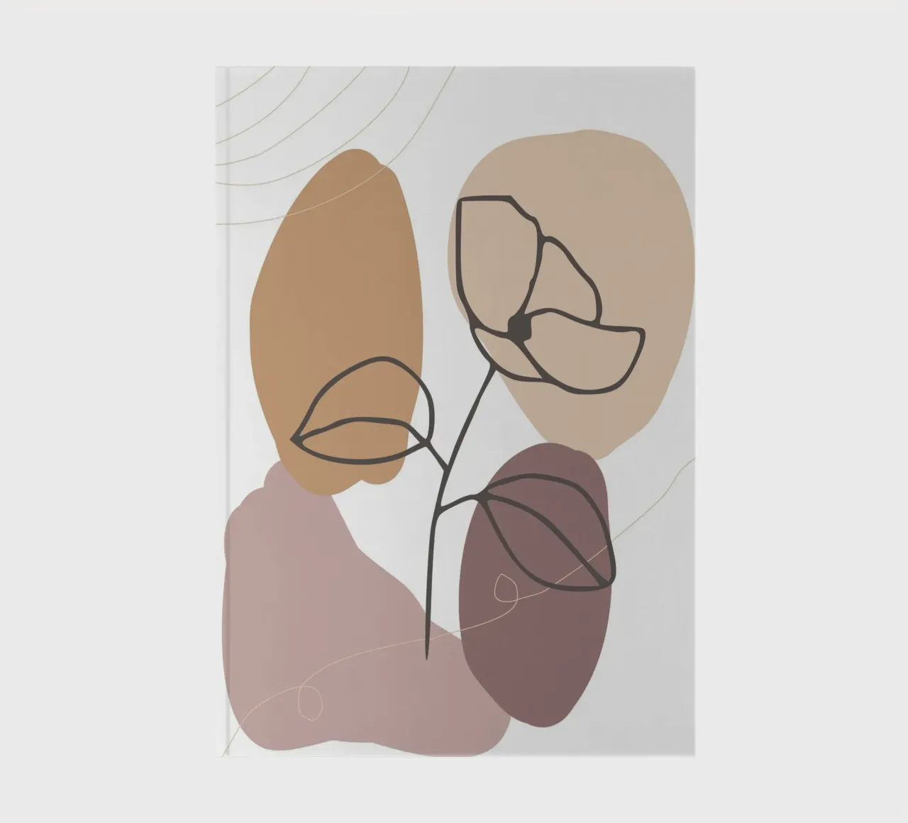rose drawing abstract background circles notebook by vintageshop