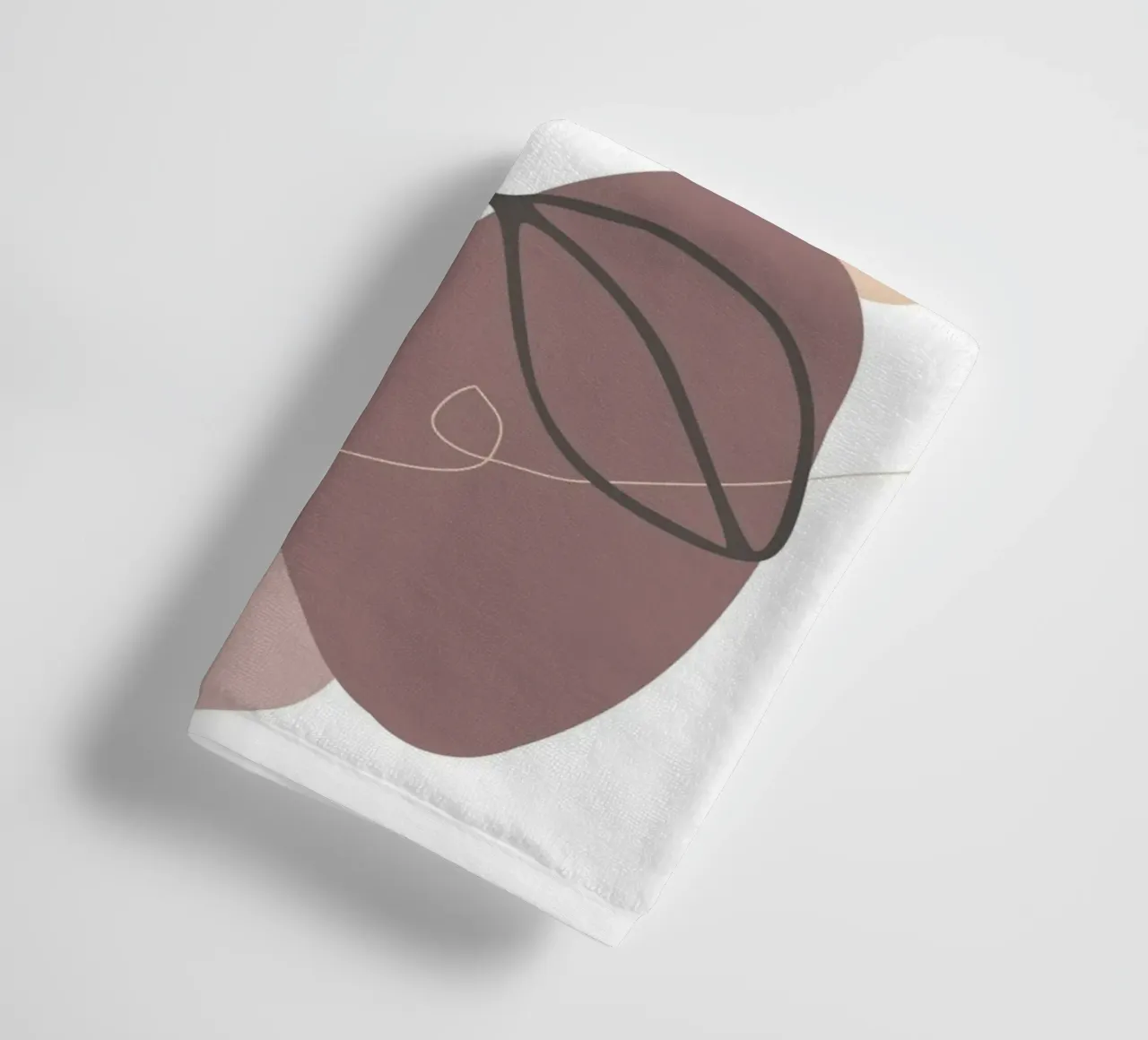 rose drawing abstract background circles asciugamano da bagno da vintageshop