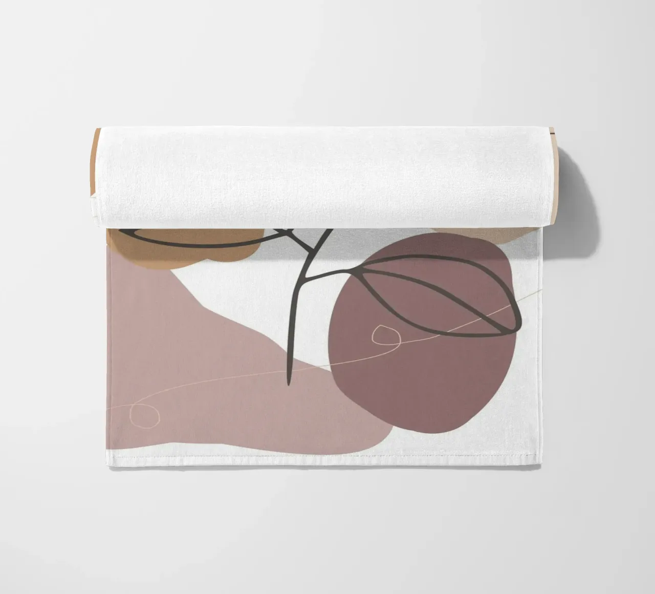 rose drawing abstract background circles telo mare da vintageshop