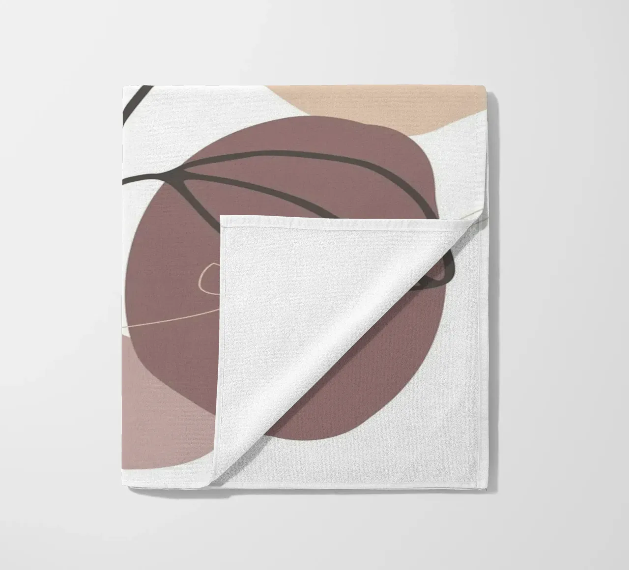 rose drawing abstract background circles telo mare da vintageshop