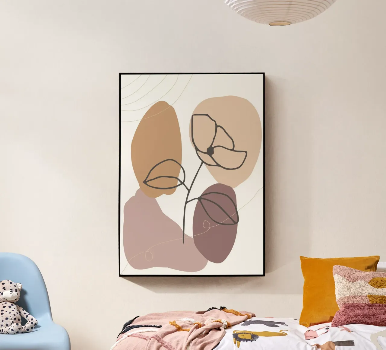 rose drawing abstract background circles plexiglass da vintageshop