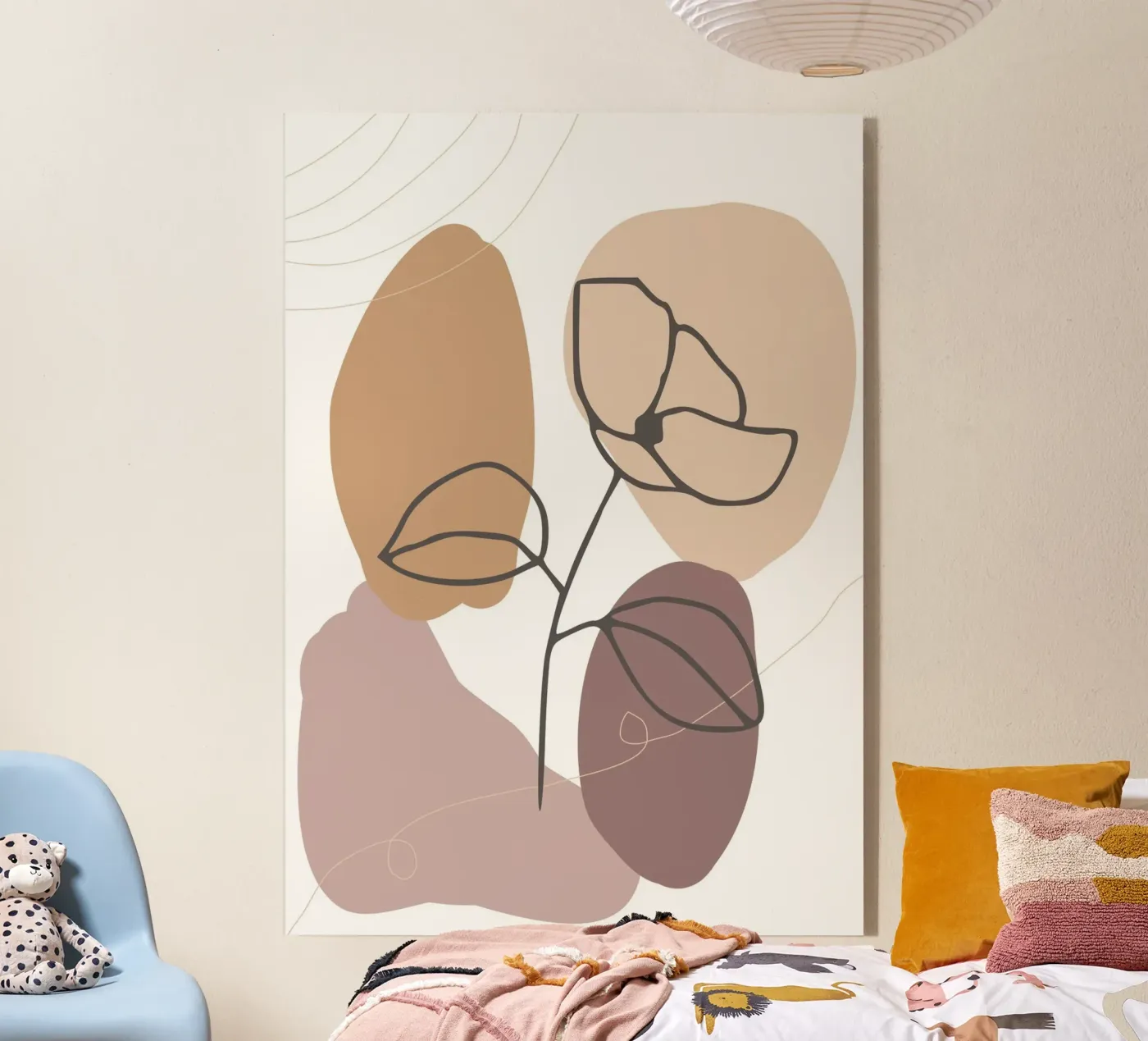 rose drawing abstract background circles plexiglass da vintageshop