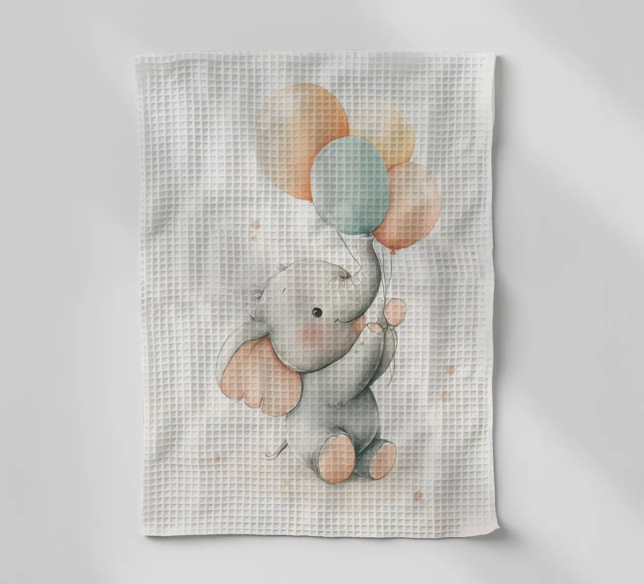 Eléphant mignon avec des ballons torchon de David Müller
