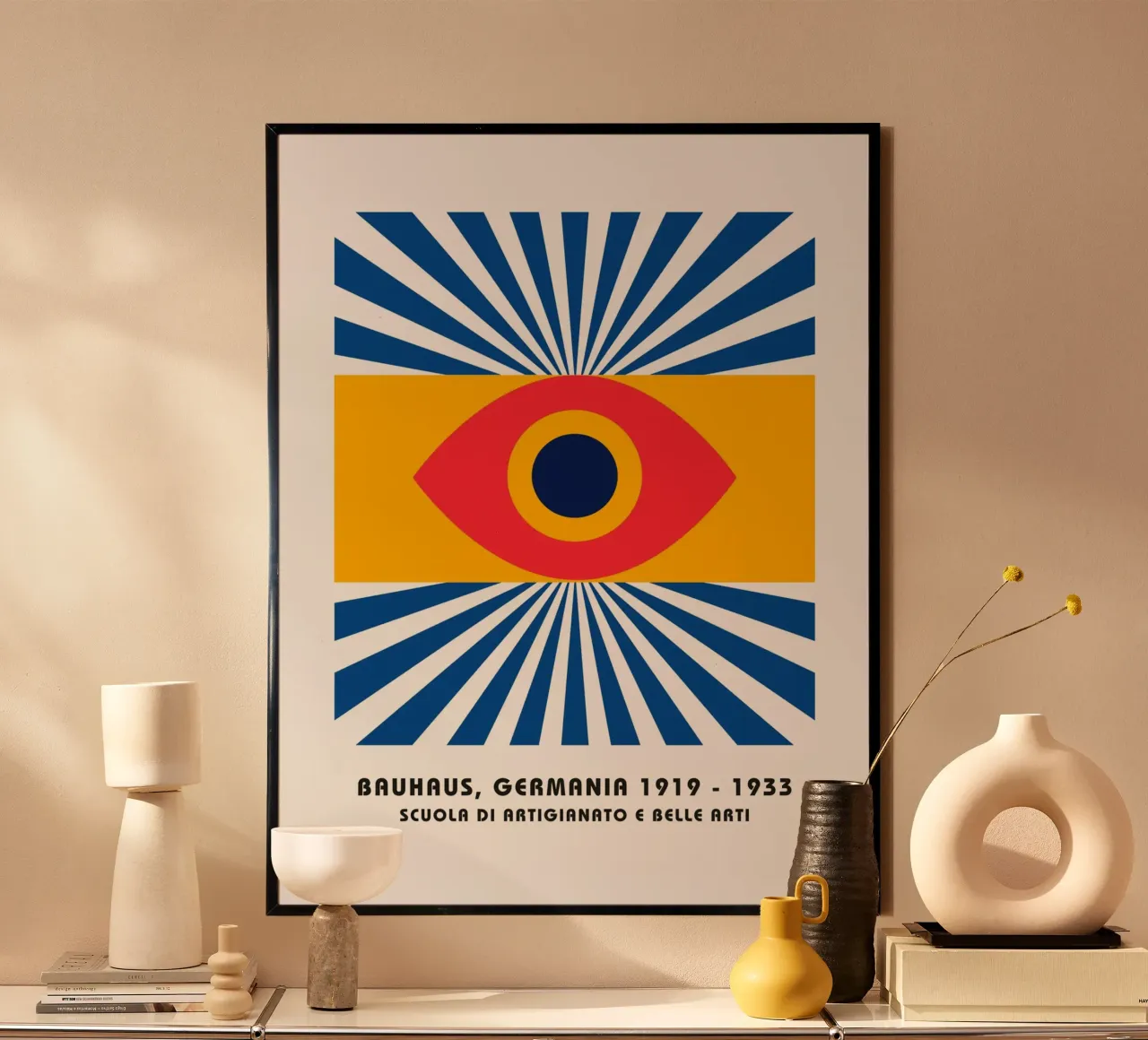 Poster Bauhaus - Grafica Occhi e Raggi poster da Studio Vibe