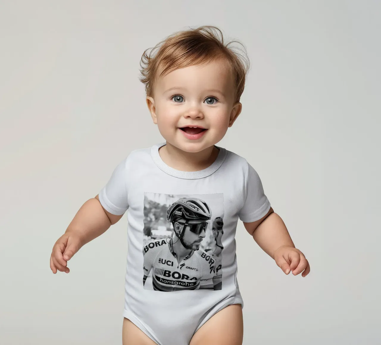 peter sagan is the most successful and charismatic cyclist short-sleeve baby romper by addelia shope