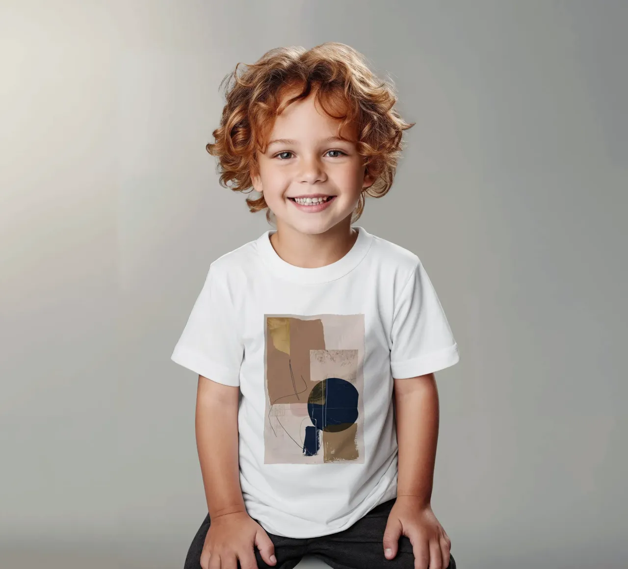 Copper and blue 3 kids t-shirt by LeDieg