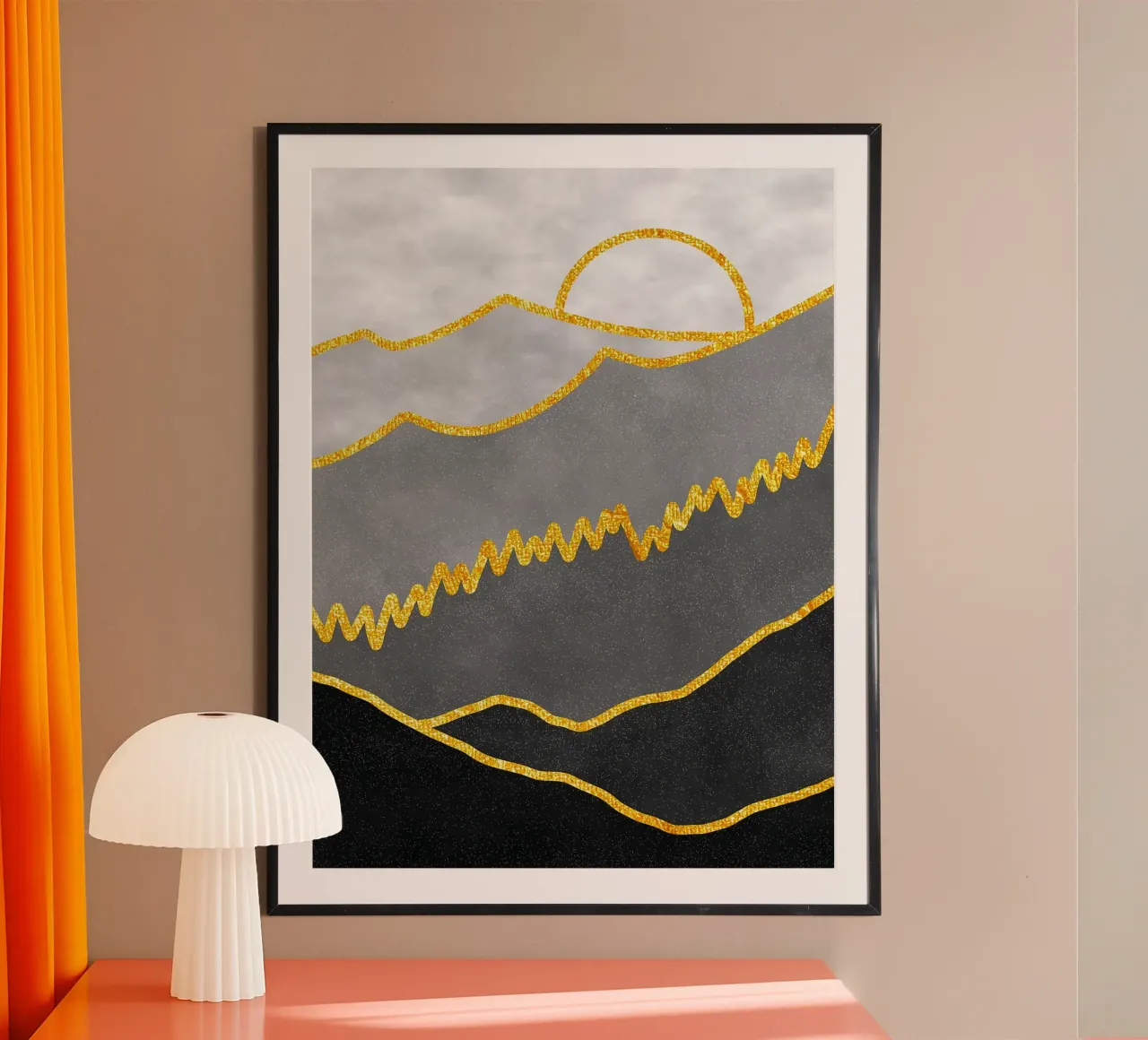 Giungla mistica poster con telaio in plastica da Maria Lang