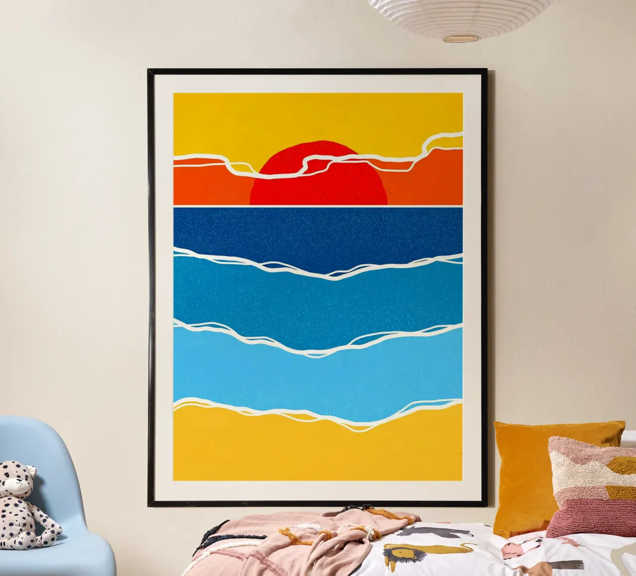 Pomeriggio poster con telaio in legno da Maria Lang
