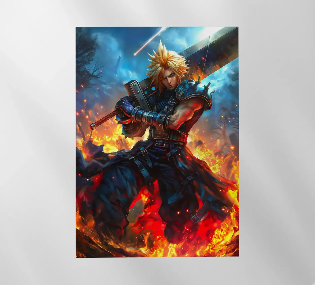 Cloud Strife Final Fantasy VII FF7 pellicola backlit da Fleur de Lys
