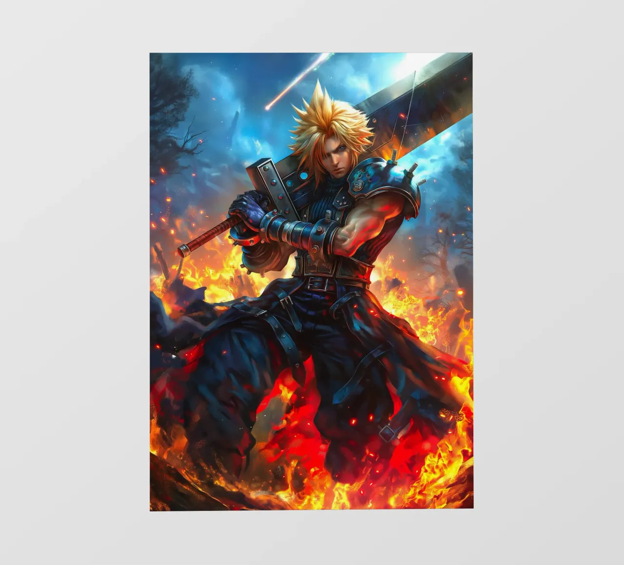 Cloud Strife Final Fantasy VII FF7 pellicola backlit da Fleur de Lys