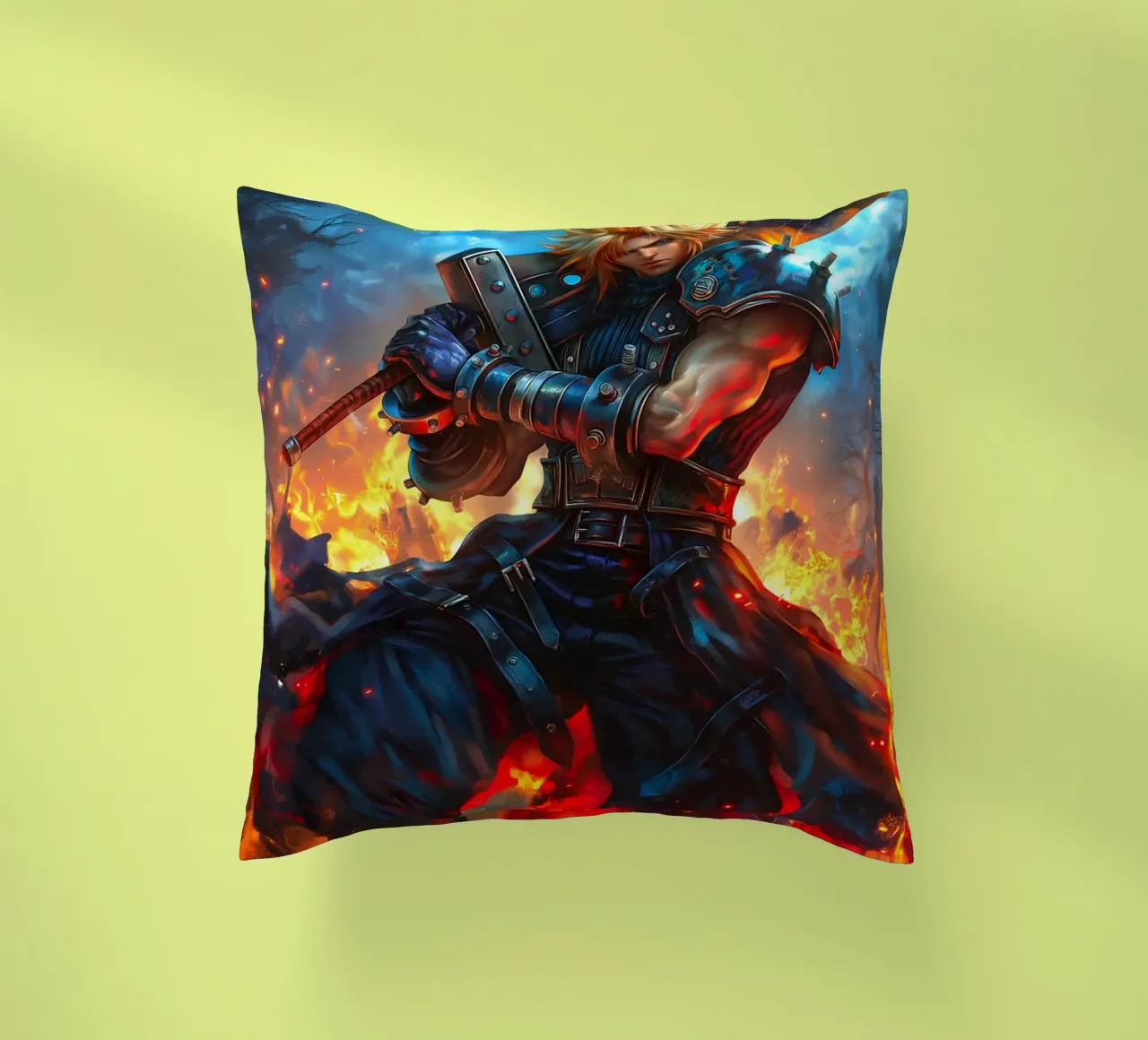 Cloud Strife Final Fantasy VII FF7 cuscino da Fleur de Lys