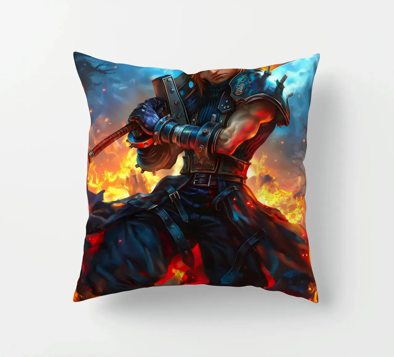Cloud Strife Final Fantasy VII FF7 cuscino da Fleur de Lys