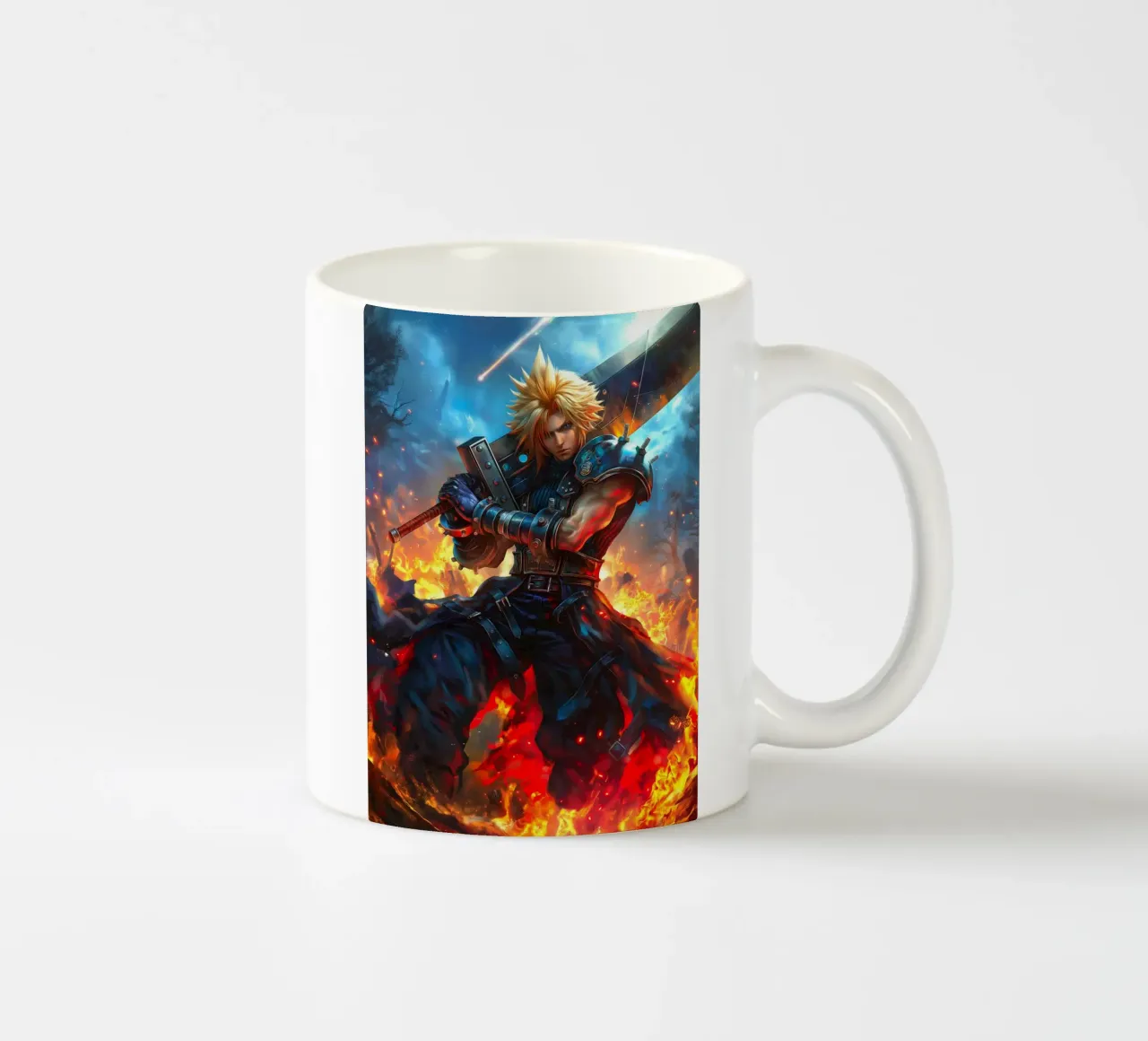Cloud Strife Final Fantasy VII FF7 tazza in ceramica da Fleur de Lys