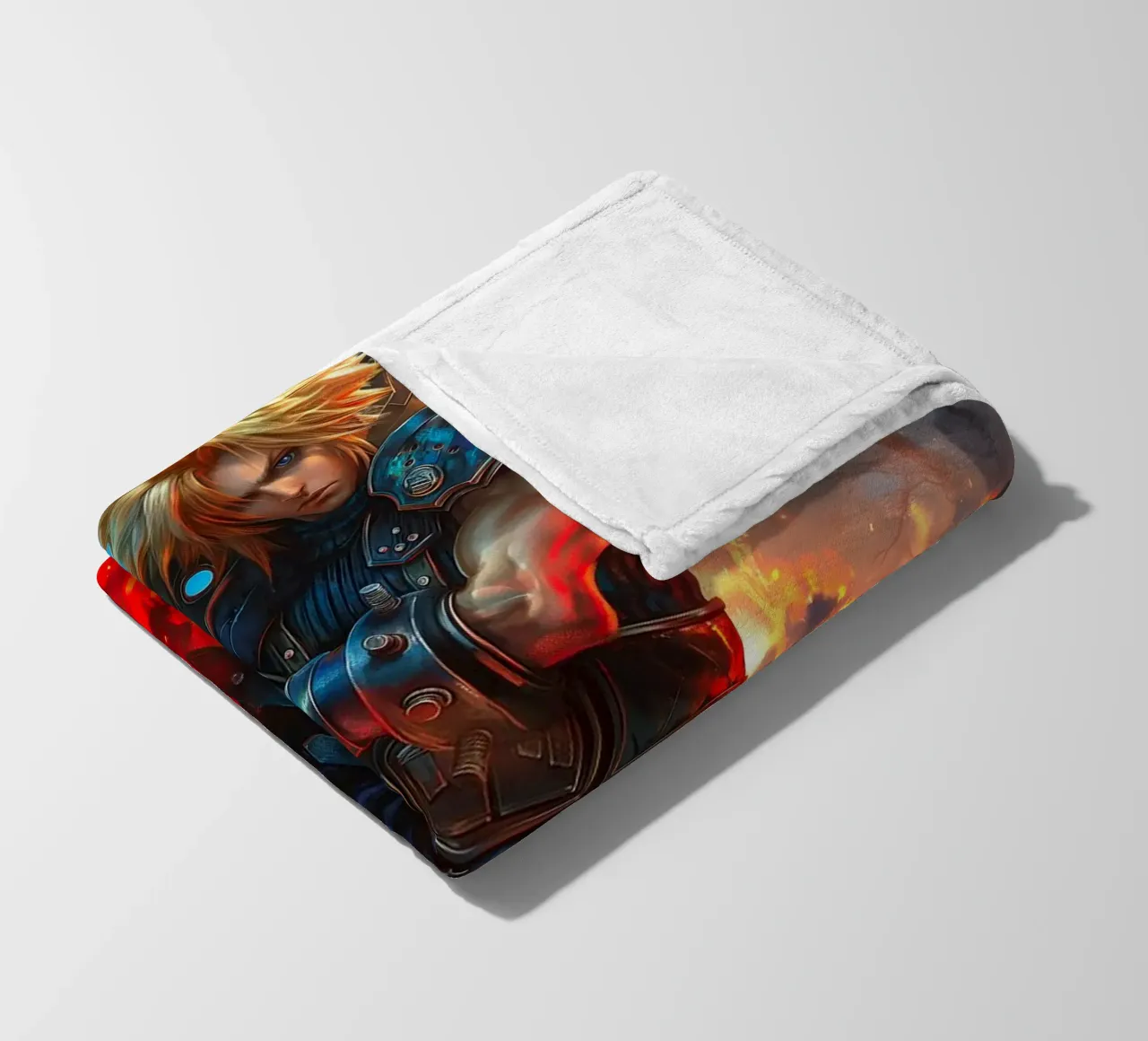 Cloud Strife Final Fantasy VII FF7 coperta in pile da Fleur de Lys