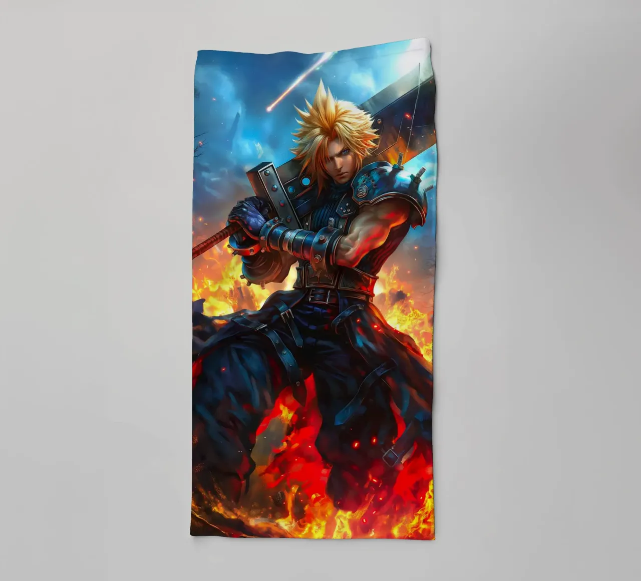 Cloud Strife Final Fantasy VII FF7 asciugamano da bagno da Fleur de Lys