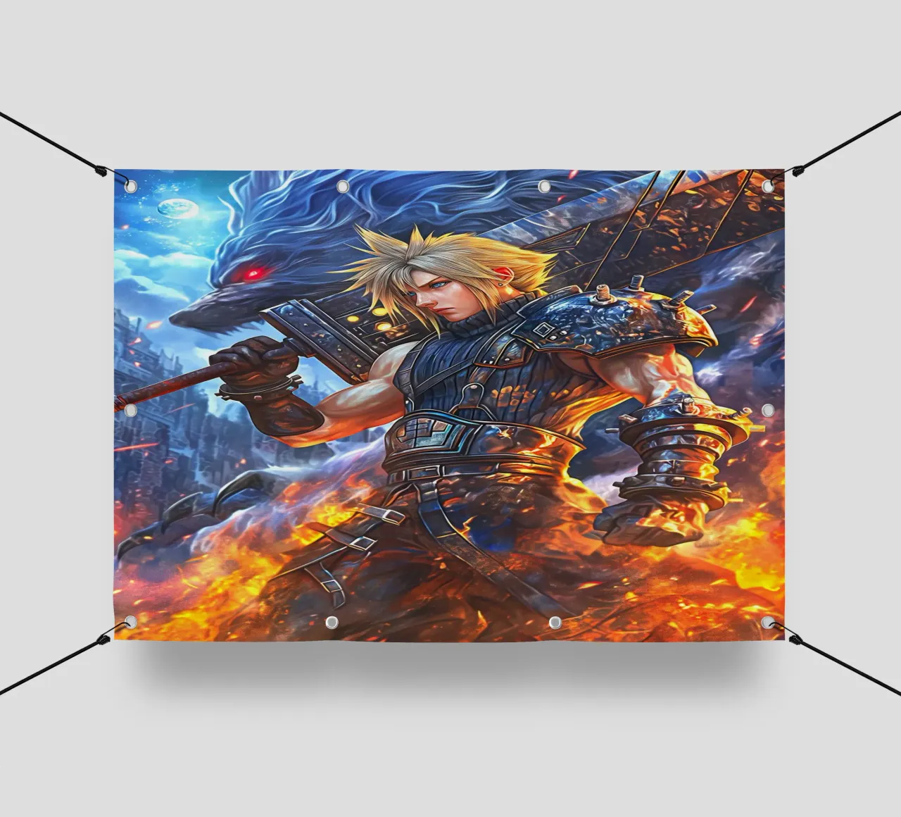 Cloud Strife Final Fantasy VII FF7 telo in pvc da Fleur de Lys
