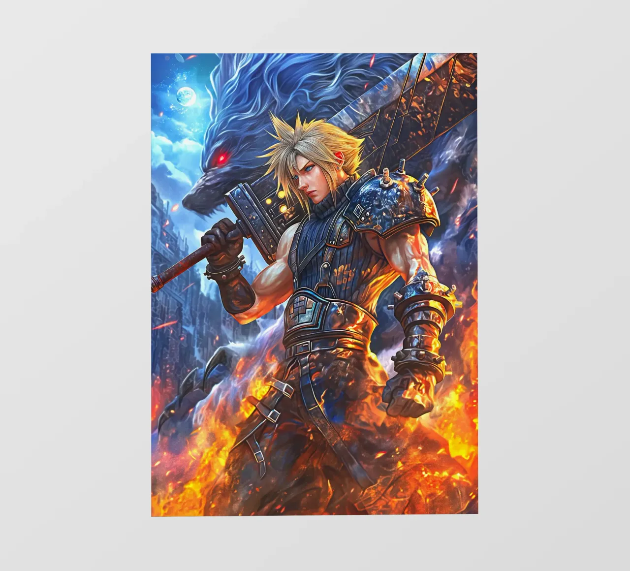 Cloud Strife Final Fantasy VII FF7 telo in pvc da Fleur de Lys
