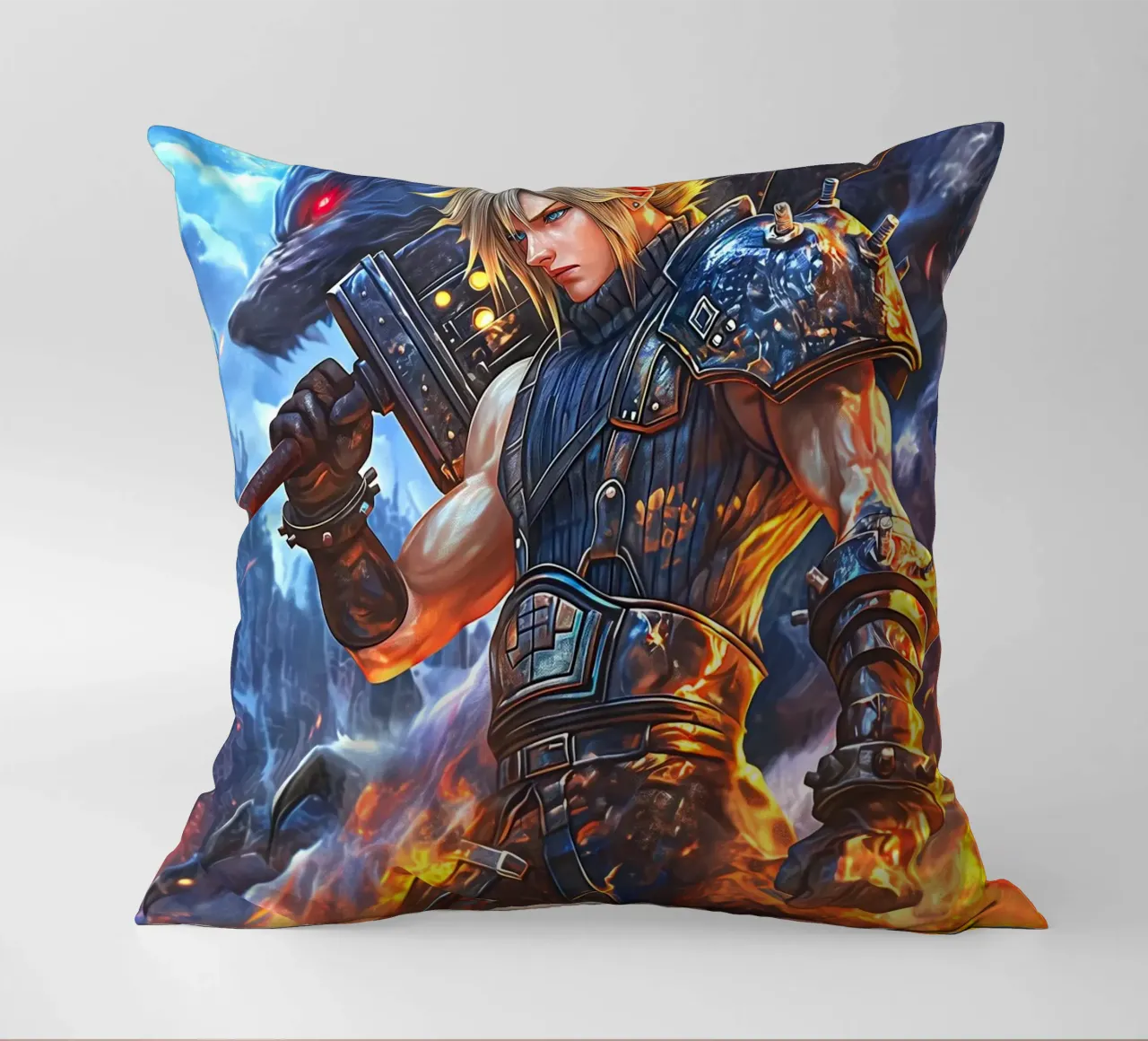 Cloud Strife Final Fantasy VII FF7 cuscino da Fleur de Lys