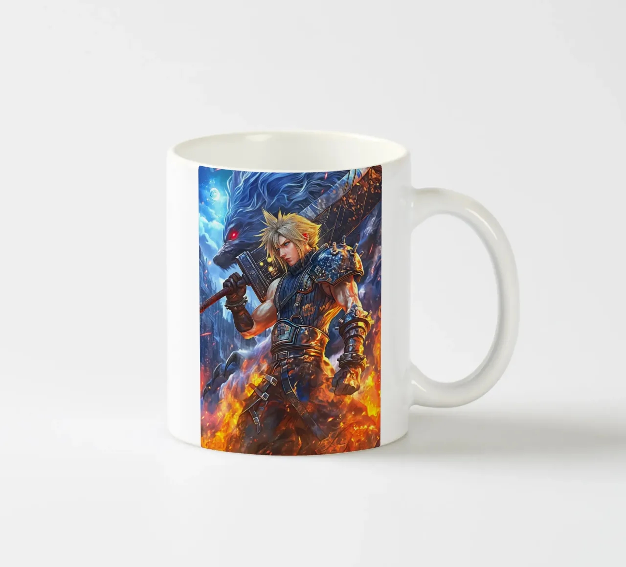 Cloud Strife Final Fantasy VII FF7 tazza in ceramica da Fleur de Lys