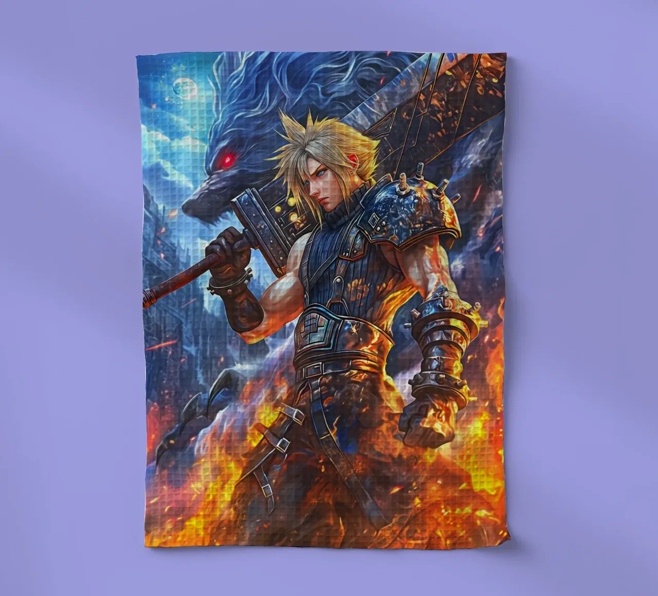 Cloud Strife Final Fantasy VII FF7 canovaccio da cucina da Fleur de Lys