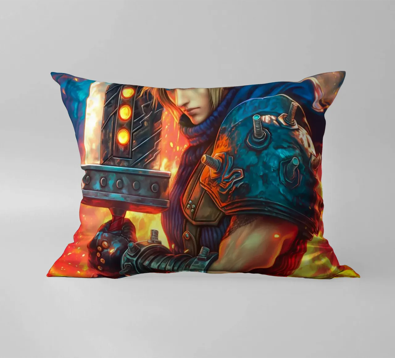 Cloud Strife Final Fantasy VII FF7 cuscino da Fleur de Lys