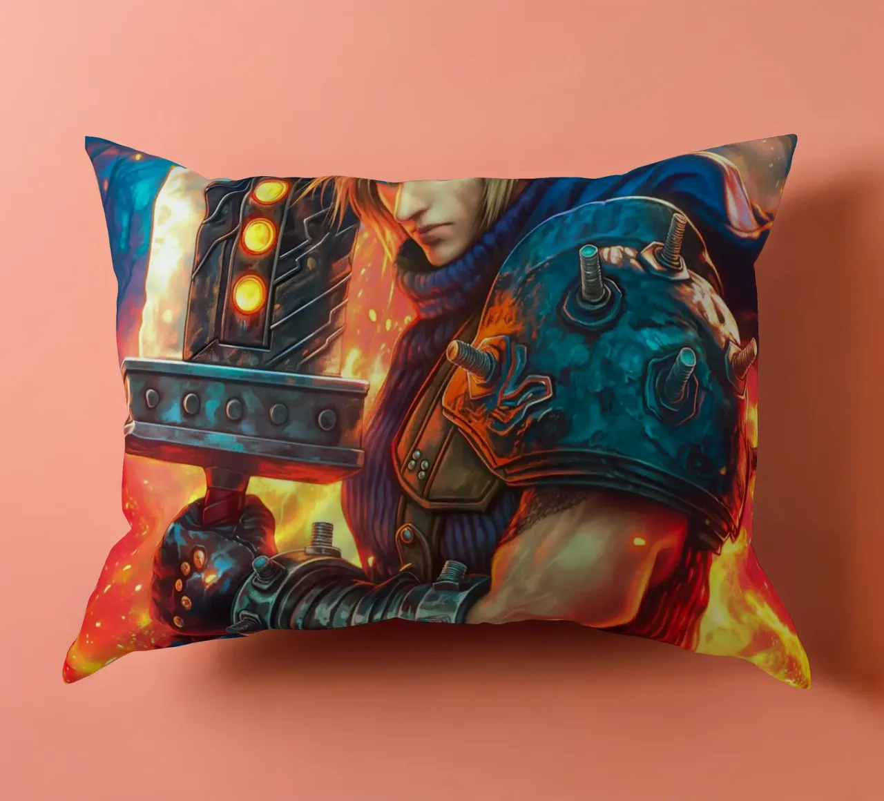 Cloud Strife Final Fantasy VII FF7 cuscino da Fleur de Lys