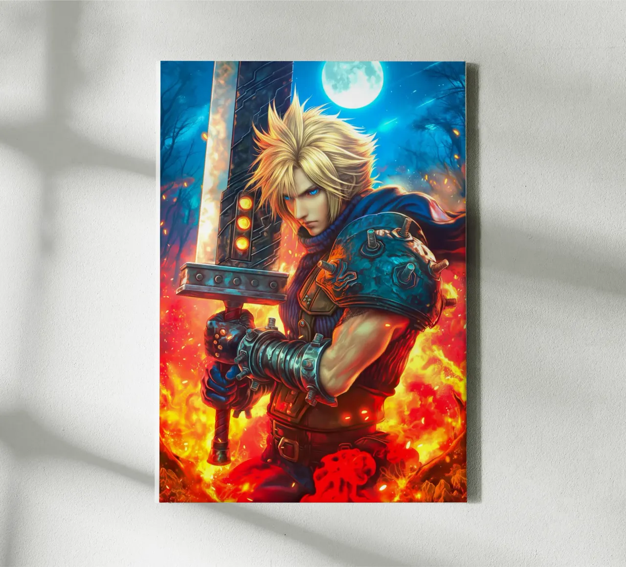 Cloud Strife Final Fantasy VII FF7 tela con Cornice a cassetta da Fleur de Lys