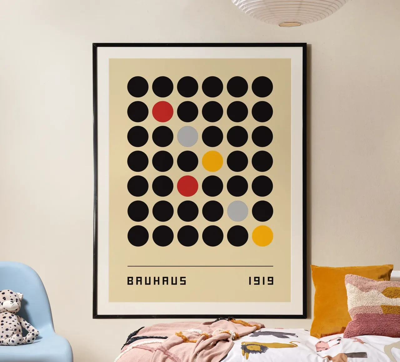 Bauhaus 1919 poster con telaio in legno da Brooke